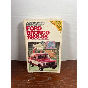 Vintage Chiltons Ford Bronco Repair & Tune-Up Guide 1966-1986 Full-Size Models K